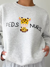 Load image into Gallery viewer, Peds Nurse Giraffe Crewneck