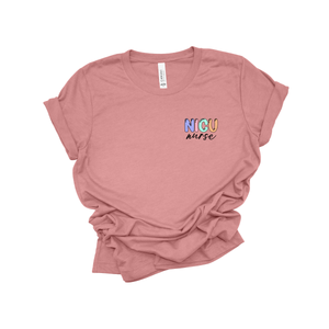 NICU Nurse Rainbow T-Shirt