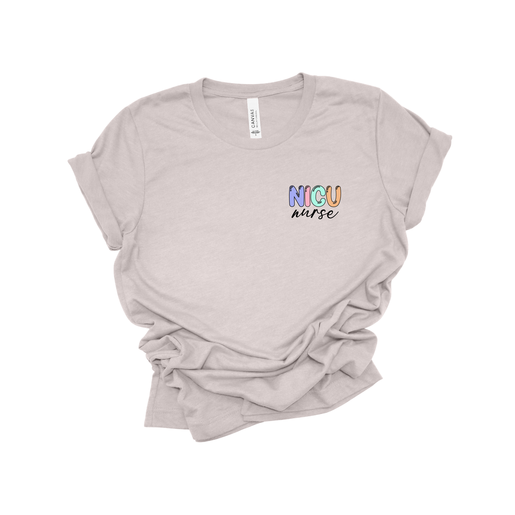 NICU Nurse Rainbow T-Shirt
