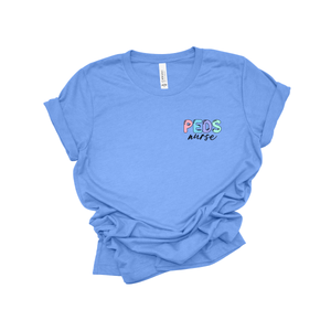 PEDS Nurse Rainbow T-Shirt